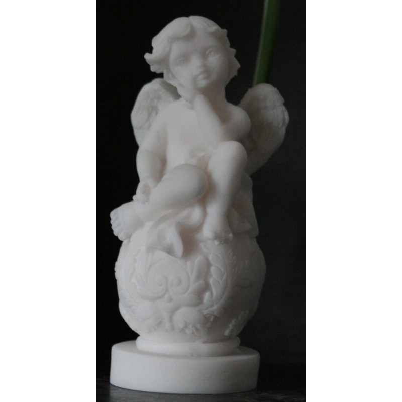 Statuette Chérubin reveur ange angelot décoration taille 10cm