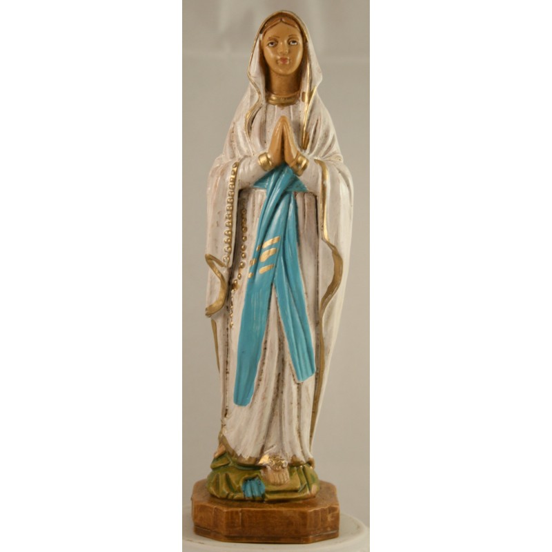 Petite Statue Notre Dame de Lourdes en résine polychrome Petite Statue Notre Dame de Lourdes en résine polychrome