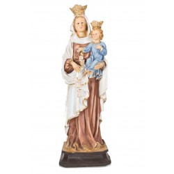 Statue Notre Dame du Mont Carmel Scapulaire H 20 CM