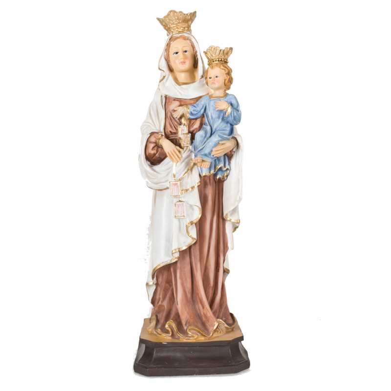 Statue Notre Dame du Mont Carmel Scapulaire H 20 CM